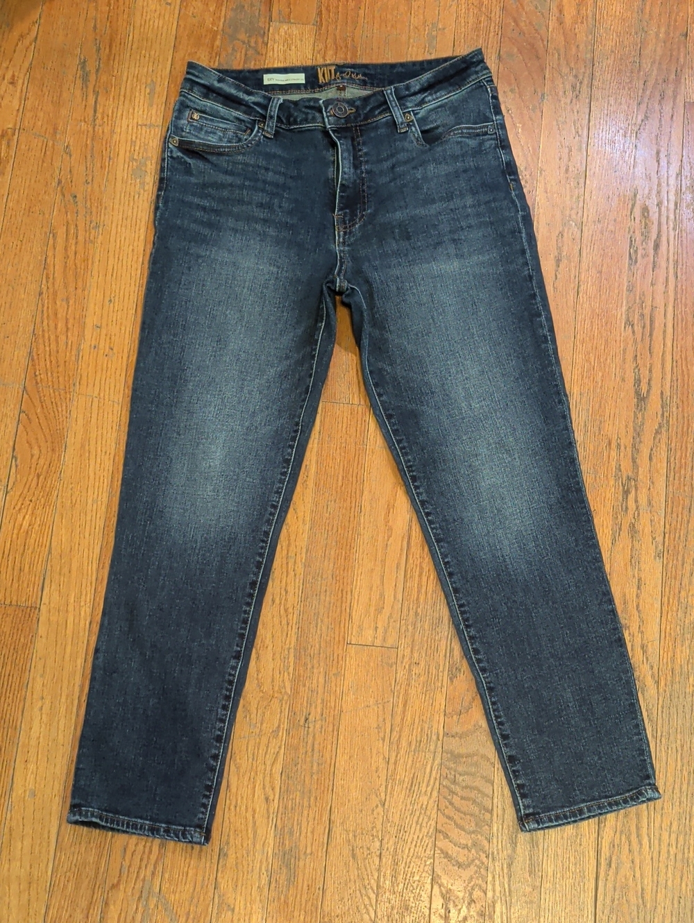 Ku From The Kloth High Rise Straight Leg Jeans